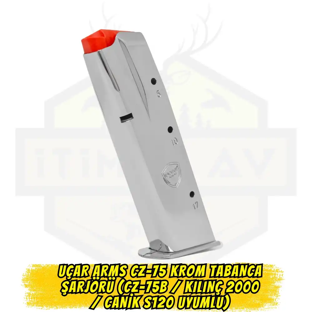 Uçar Arms CZ-75 Krom Tabanca Şarjörü (CZ-75B / Kılınç 2000 / Canik S120 Uyumlu)