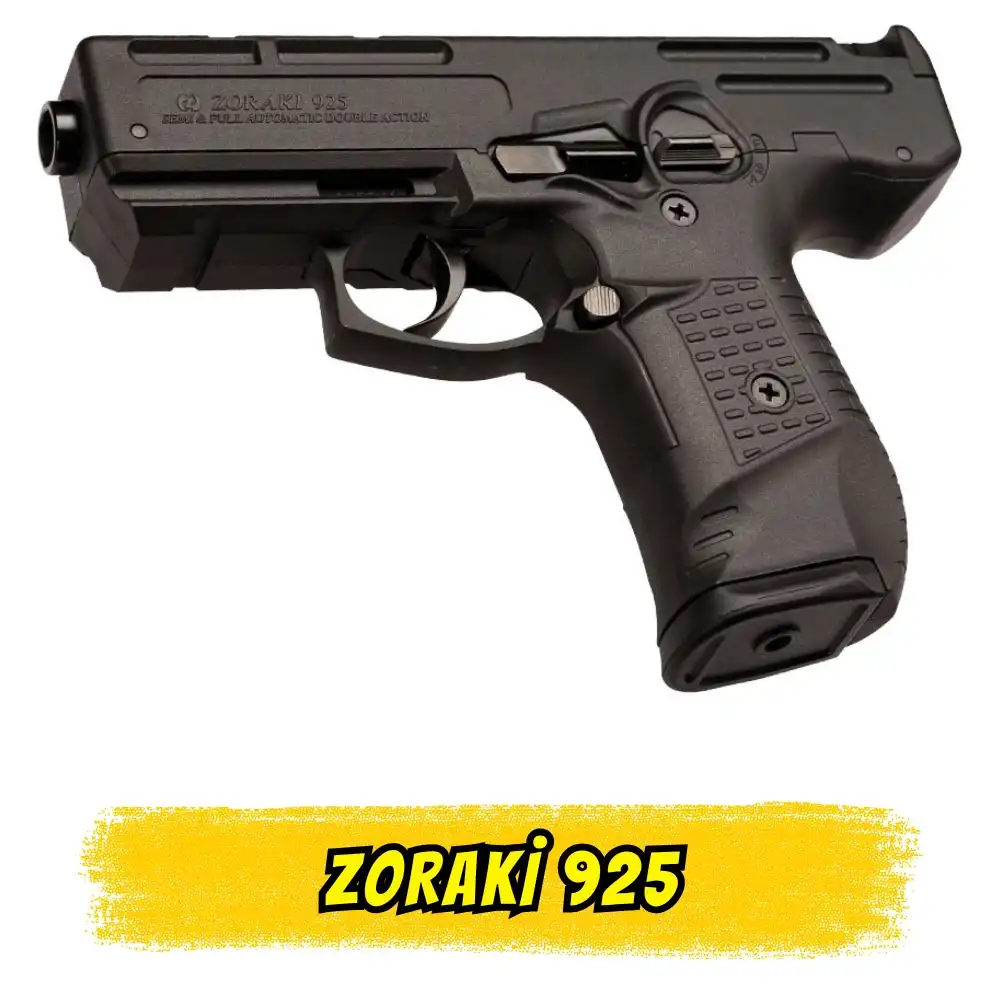 Zoraki 925 Siyah Kurusıkı Ses Tabancası (Çift Şarjörlü - 25+1 Kapasite)