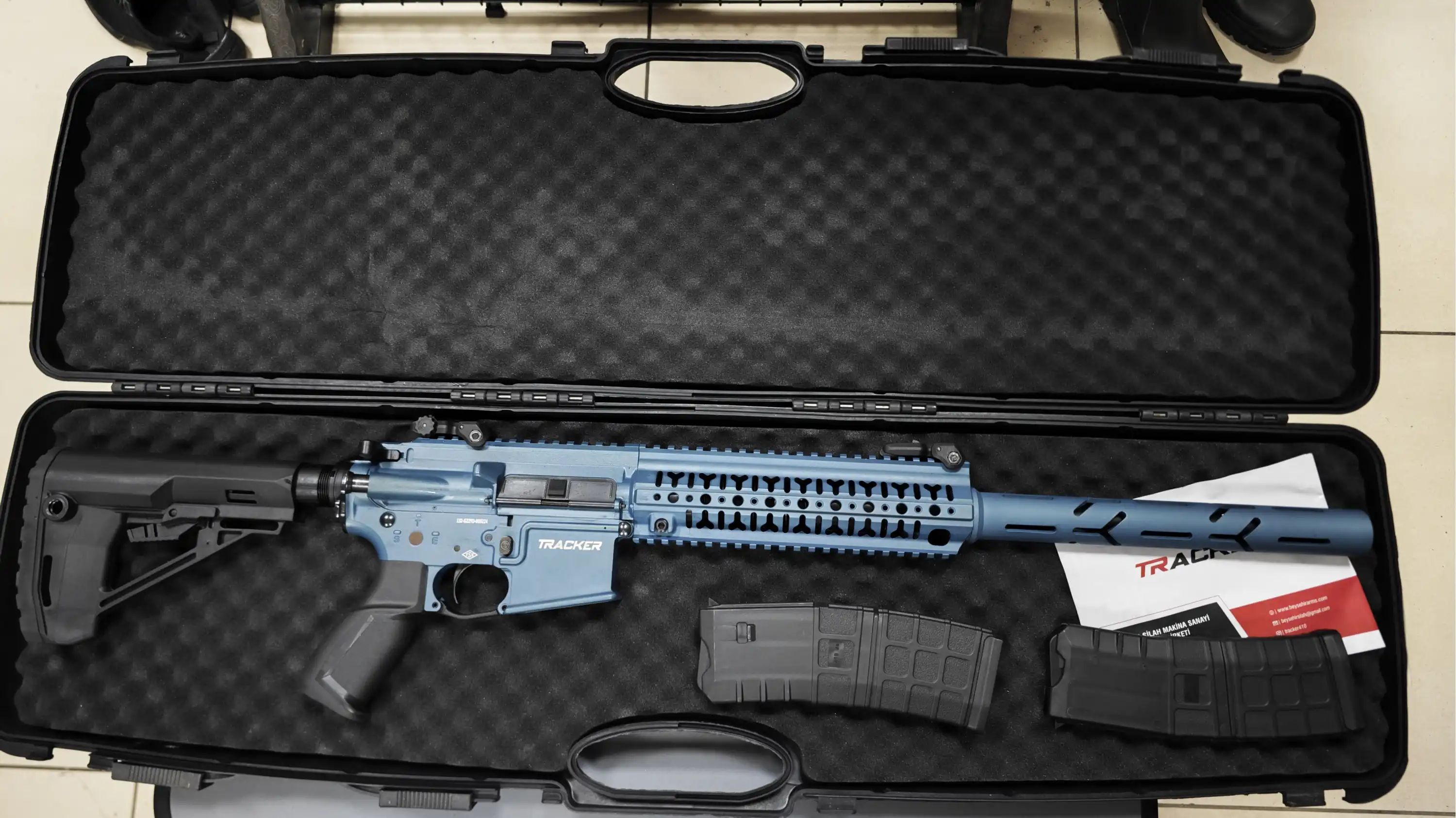 TRACKER 36 KALİBRE ŞARJÖRLÜ AV TÜFEĞİ MAVİ