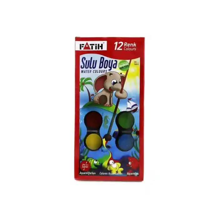 Sulu Boya Büyük Boy 12 Renk 33 ml