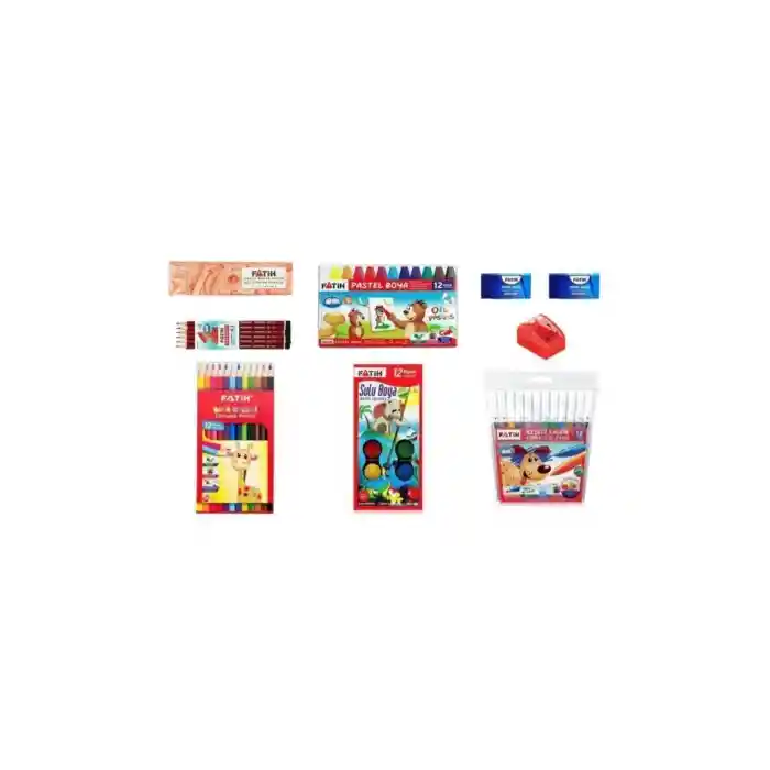 9 Parça Okul Ve Boyama Seti