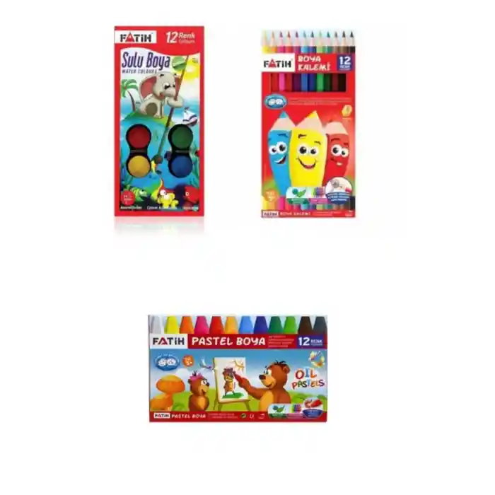 Kuru Boya Pastel Boya Sulu Boya Set 12li B.s