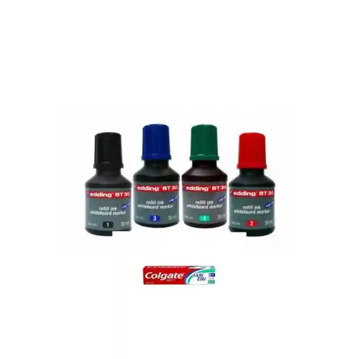 Bt30 Siyah -Mavi -Kırmızı Yeşil-30ml- 2 Şer Adet Tahta Kalemi Mürekkebi