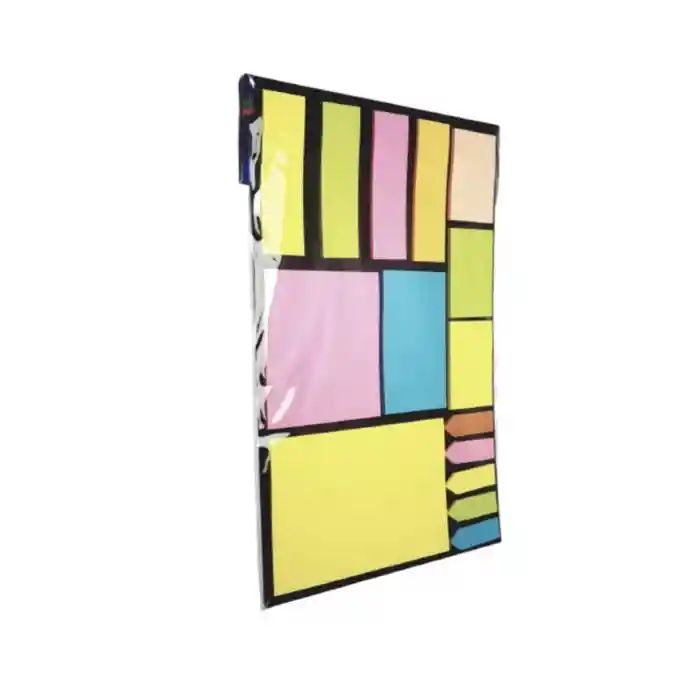 Küp Not Kağıdı+ Tgb A-4 Yapışkanlı Not Kağıdı Belirteç Postit+ Triball Tükenmez Kalem Renkli
