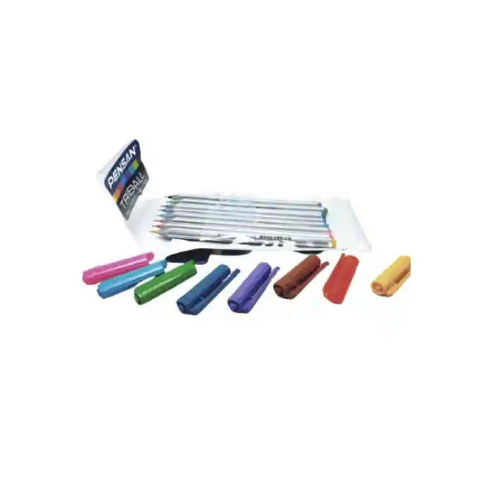 Küp Not Kağıdı+ Tgb A-4 Yapışkanlı Not Kağıdı Belirteç Postit+ Triball Tükenmez Kalem Renkli