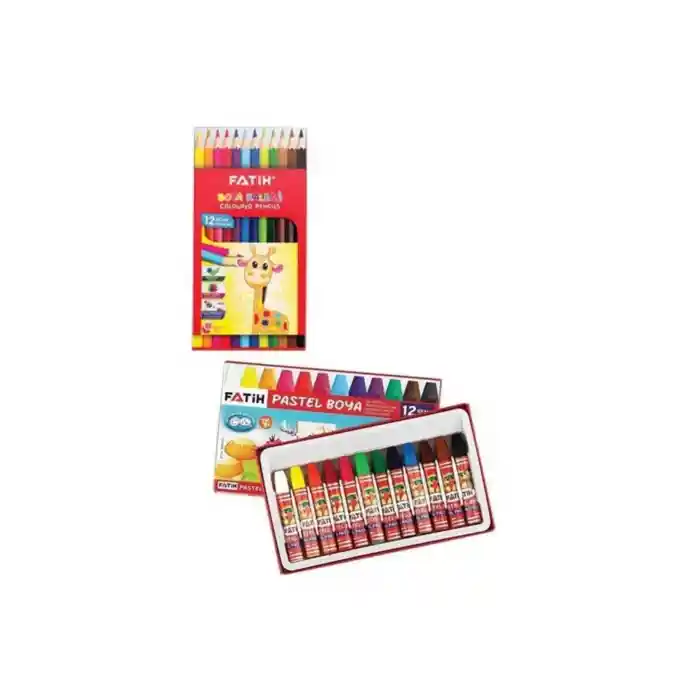Boya Seti 2li Set Kuru Boya Ve Pastel Boya