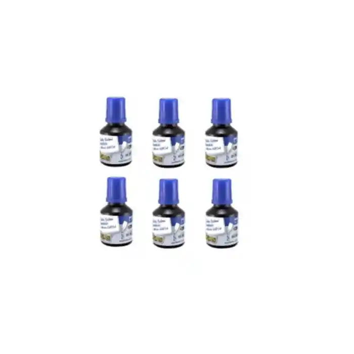 Tahta Kalem Mürekkebi 30cc 6lı Set Mavi Renk