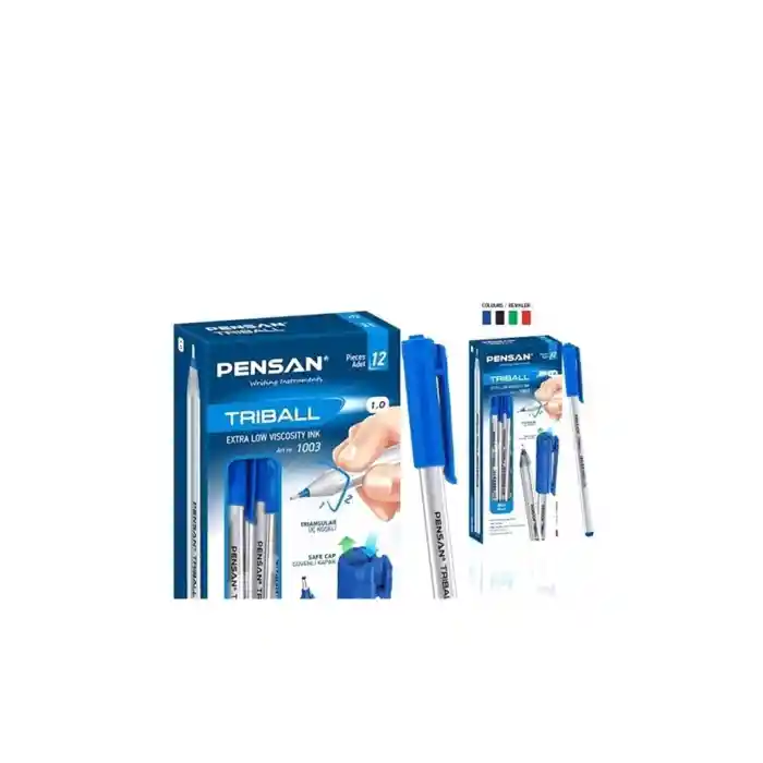 Triball 1.0 Mavi Tükenmez Kalem 12 li Paket