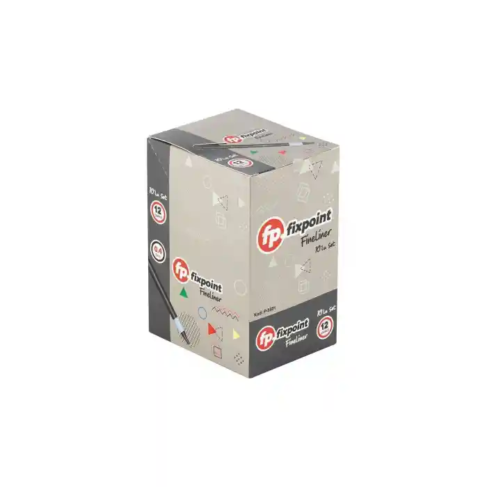 Fineliner Kalem Siyah Gövde 10lu FixPoint P-5501