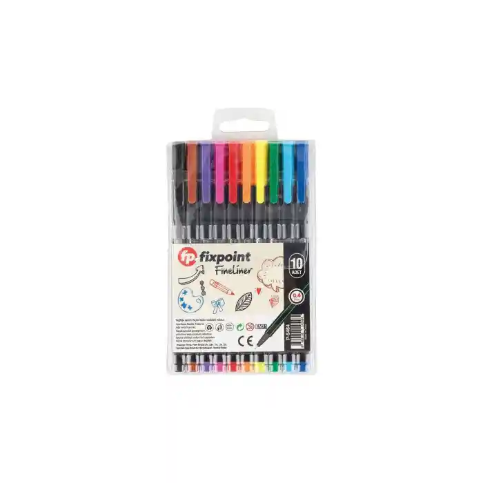 Fineliner Kalem Klipsli 10lu FixPoint P-5464