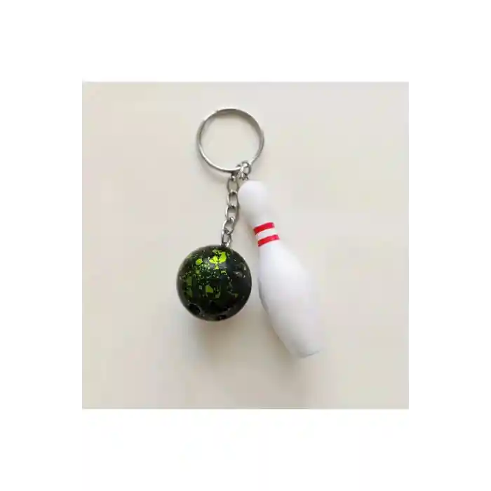 Bowling Topu Ve Pin (labut) Detaylı Sportif Bowling Charm Anahtarlık