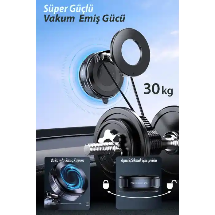 Youtuber Tiktok Instagram Çekim İçin 360 Magsafe Vakumlu Telefon Tutucu Tripod