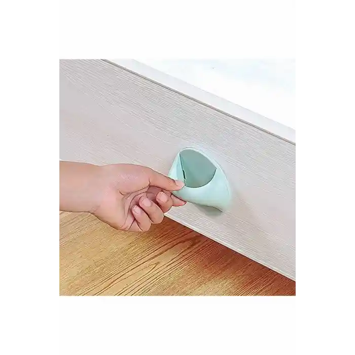 Çok Amaçlı Tutacak Pratik Kulp Kendinden Yapışkanlı Anında Dolap Çekmece Kolu 6 Adet Karışık Renk