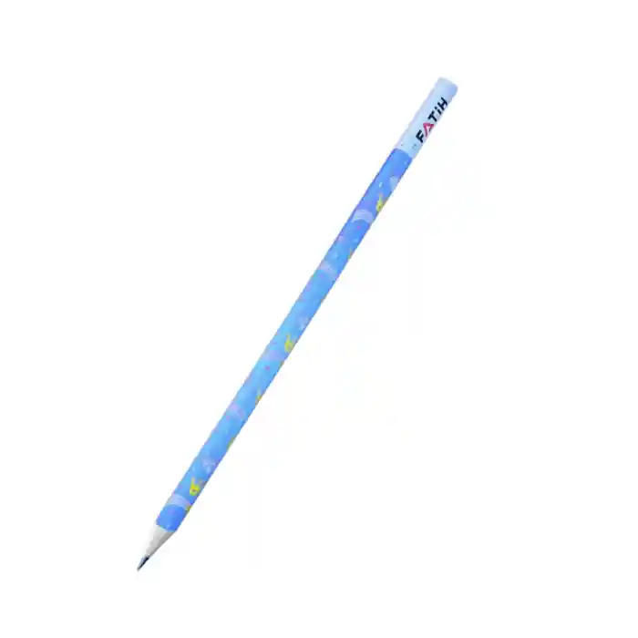 6 Adet Desenli Kurşun Kalem Kırtasiye Seti, 1 Adet Pastel Silgi ve 1 Adet Kalemtıraş