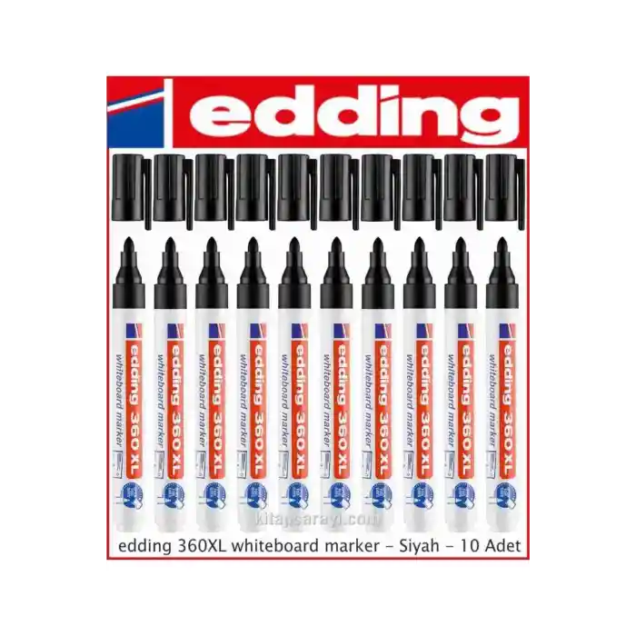 Whiteboard Marker Silinebilir Beyaz Tahta Kalemi Siyah 10lu Paket