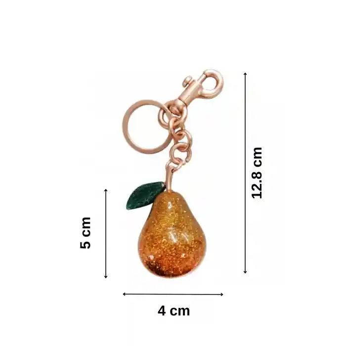 Armut Anahtarlık Sarı Çanta Süsü Charm Pear Yellow Gold