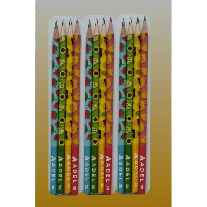 Meyve Desenli Kurşun Kalem Seti Adel Meyveler 12li Set