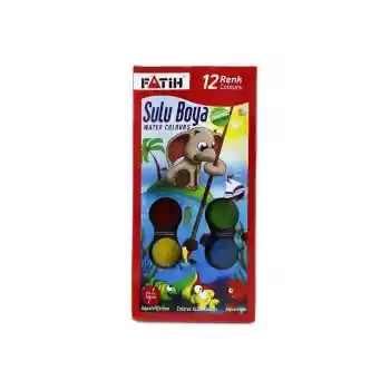 Sulu Boya Büyük Boy 12 Renk 33 ml