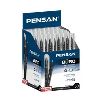 Büro Siyah Tükenmez Kalem Ince Uçlu 50li Pk