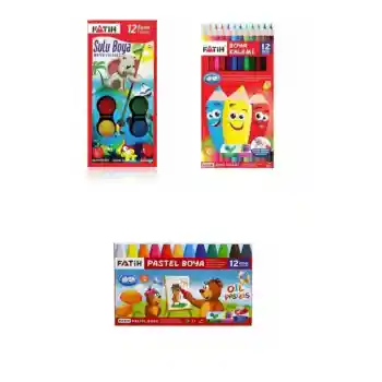 Kuru Boya Pastel Boya Sulu Boya Set 12li B.s