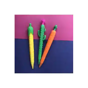 Havuç Mısır Kaktüs Uçlu Kalem 3lü Set