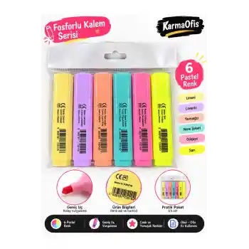 Pastel Renk Kalem 6Lı Set