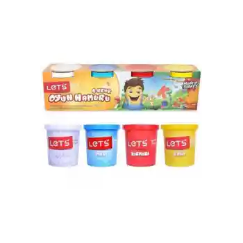 4lü Büyük Boy Oyun Hamuru 4 Renk 460gr