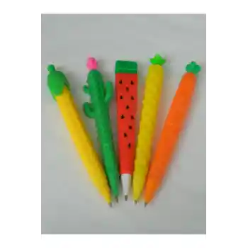 Versatil Kalem Seti 5li 0,7 Uçlu (KARPUZ, HAVUÇ, MISIR, KAKTÜS, ANANAS)