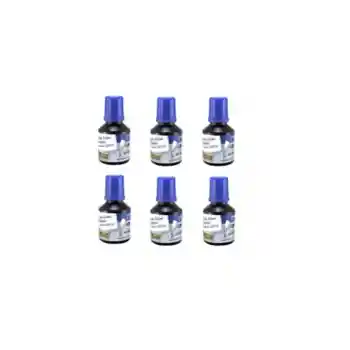 Tahta Kalem Mürekkebi 30cc 6lı Set Mavi Renk
