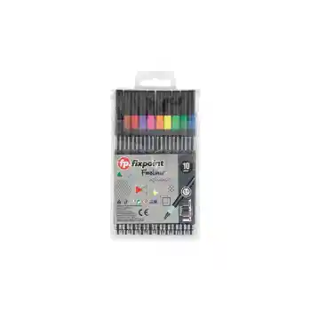 Fineliner Kalem Siyah Gövde 10lu FixPoint P-5501