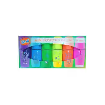 FOSFORLU KALEM MİNİ NEON 6 RENK PAKET