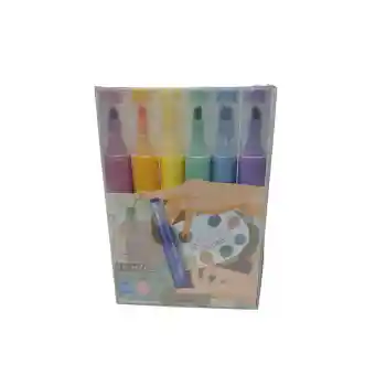 Fosforlu Kalem (İşaret Kalemi) Kalem Tipi Chosch 6 Renk Blister Cs-H763