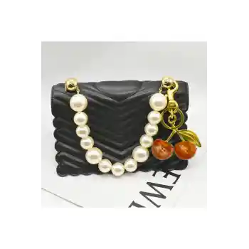 Kiraz Anahtarlık Turuncu Çanta Süsü Charm Cherry Orange Gold