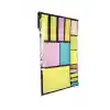 Küp Not Kağıdı+ Tgb A-4 Yapışkanlı Not Kağıdı Belirteç Postit+ Triball Tükenmez Kalem Renkli