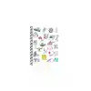 Çizgili Spiralli Stickerli Defter Dinlenmek İstiyorum 16,5x22,5
