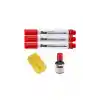 3lü Doldurulabilir Tahta Kalem Ve 1 Adet Mürekkep Seti Kırmızı