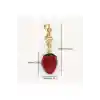 Çilek Anahtarlık Kırmızı Çanta Süsü Charm Strawberry Red Gold