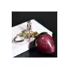 Çilek Anahtarlık Kırmızı Çanta Süsü Charm Strawberry Red Gold