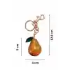 Armut Anahtarlık Sarı Çanta Süsü Charm Pear Yellow Gold