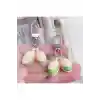 Şık Antep Fıstığı Şekilli Fıstık Charm Anahtarlık 2li