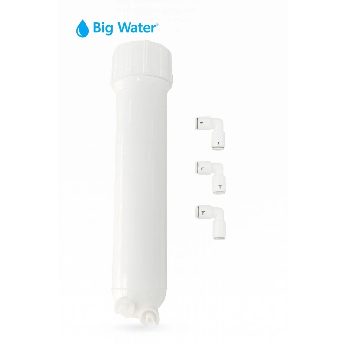 Big Water Inline Housing – Su Arıtma Cihazı İçin 12” Filtre Kabı (Bağlantı Dirsekleriyle Birlikte)