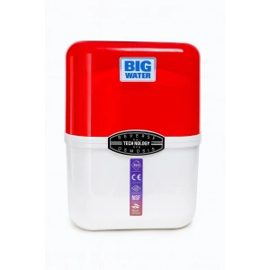 Big Water Pompalı Reverse Osmosis 12 litre Su Arıtma Cihazı kırmızı&mavi renkler ile