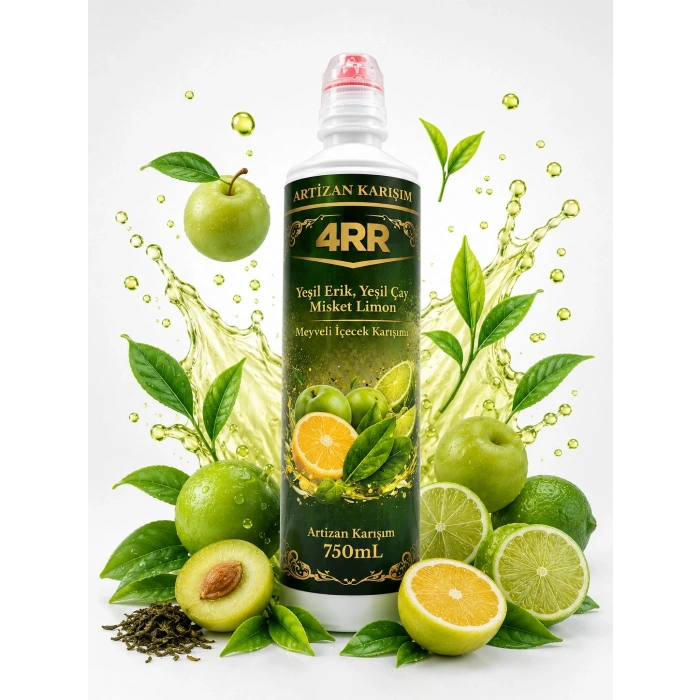 4RR Yeşil Erik Meyve Püresi 750 Ml
