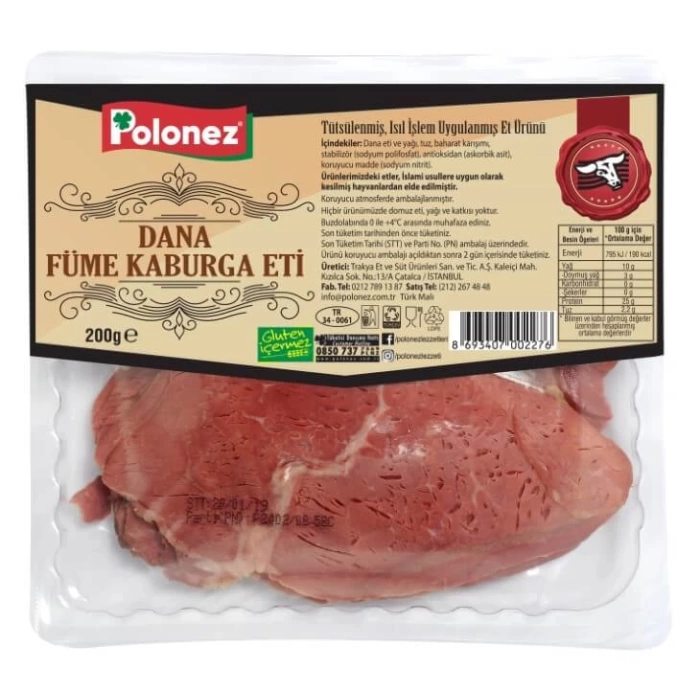 Dana Füme Kaburga Eti 200 Gr