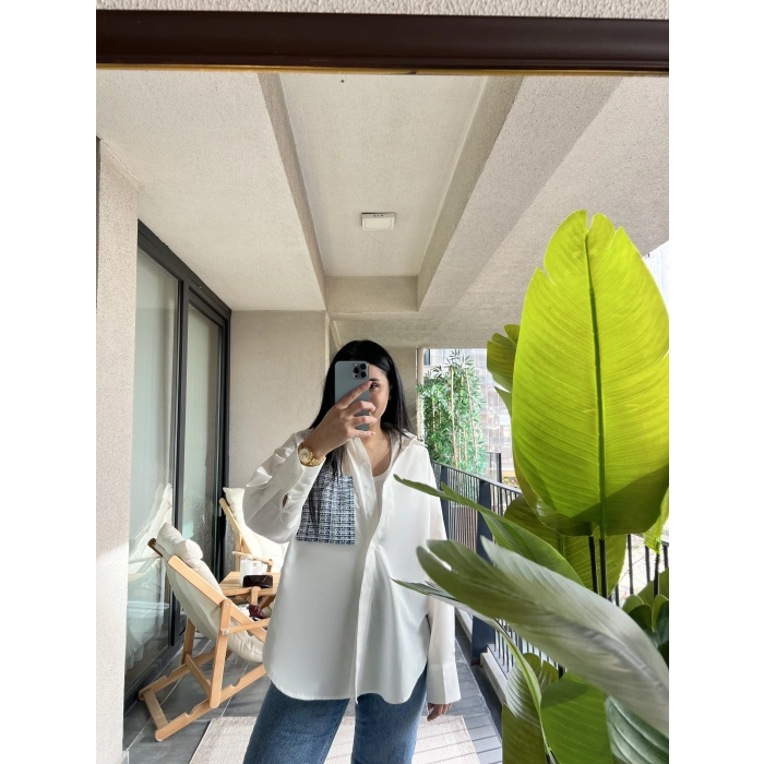 Tüvit Detaylı Gömlek