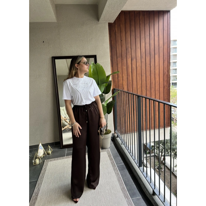 Acıkahve Saten Pantolon