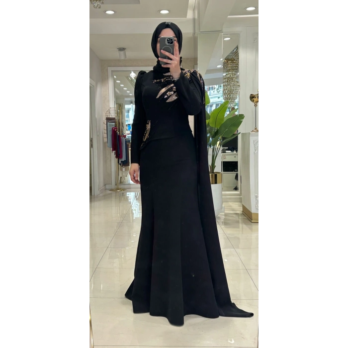Pınar Şems Nilhan Abiye Siyah