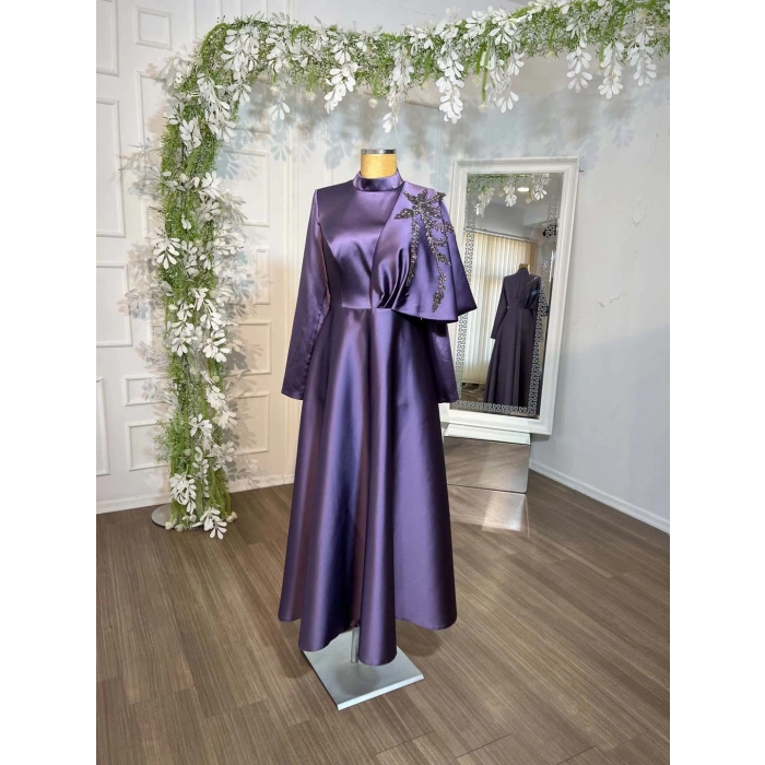 ALİN ABİYE SİSLİ MOR