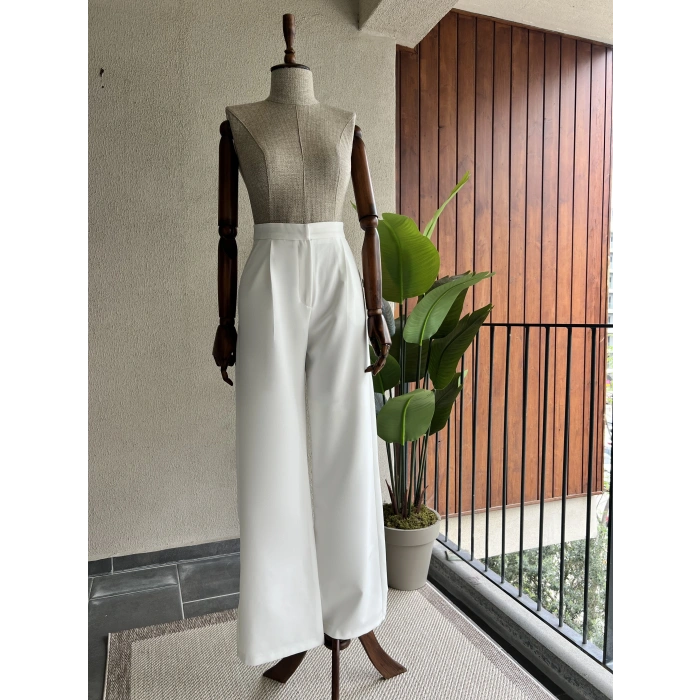 Beyaz Palazzo pantolon