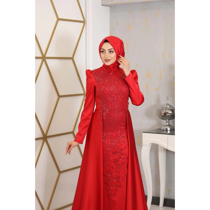 Damla Abiye Kırmızı